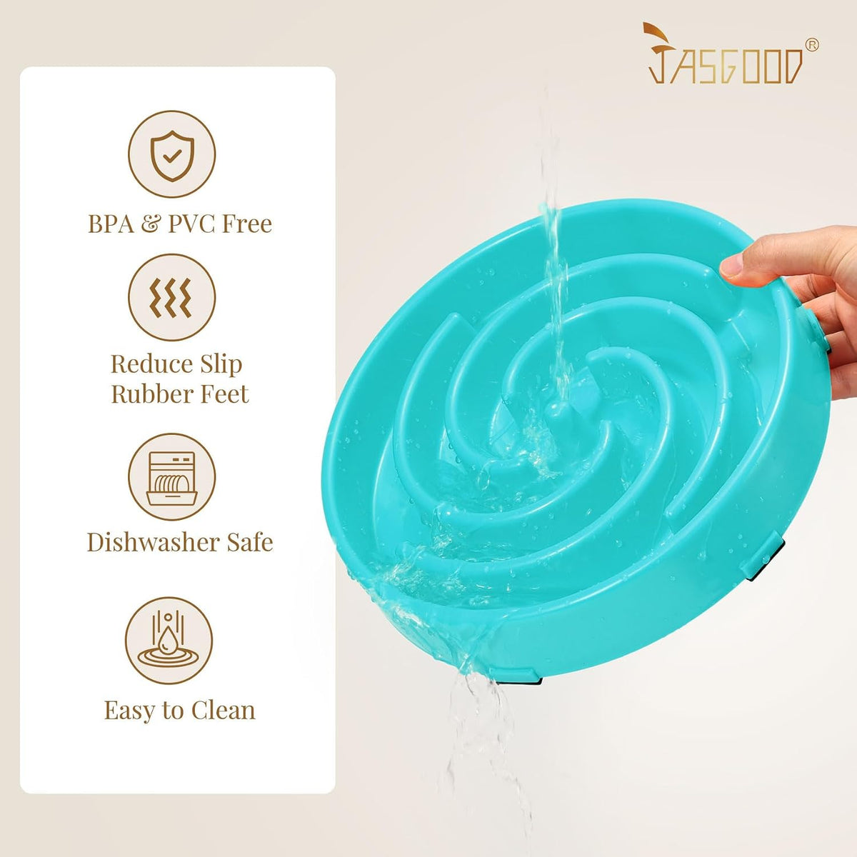 Slow Feeder Bowl for Large and Medium Dogs - Anti-Gulping Design to Prevent Bloating and Choking
