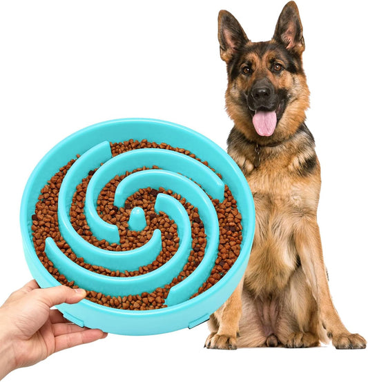 Slow Feeder Bowl for Large and Medium Dogs - Anti-Gulping Design to Prevent Bloating and Choking