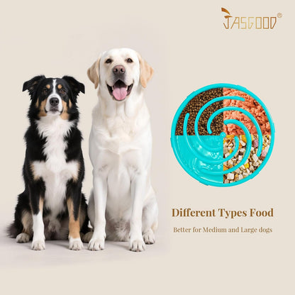 Slow Feeder Bowl for Large and Medium Dogs - Anti-Gulping Design to Prevent Bloating and Choking