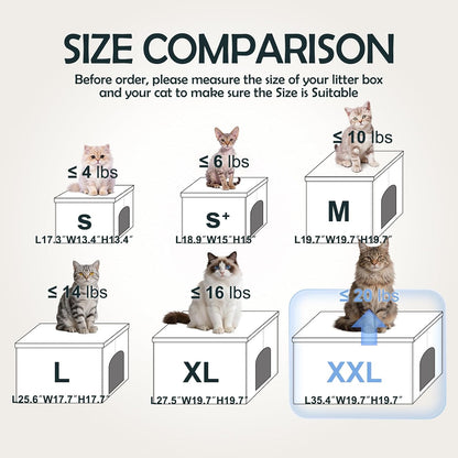 Cat Litter Box Enclosure Furniture Odor Control, Extra Large